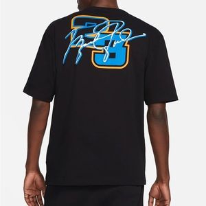 Air Jordan 23 Sport Racing DNA Short Sleeve Black Tee Mens XL